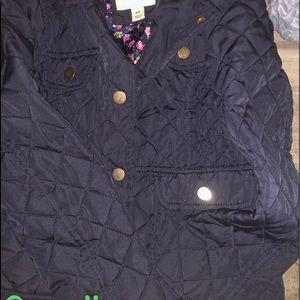 Navy quilted jacket